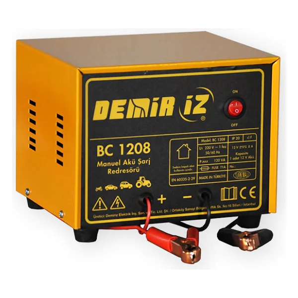 Demiriz BC 1208 12 V 8 A Manuel Akü Şarj Cihazı - Görsel 4