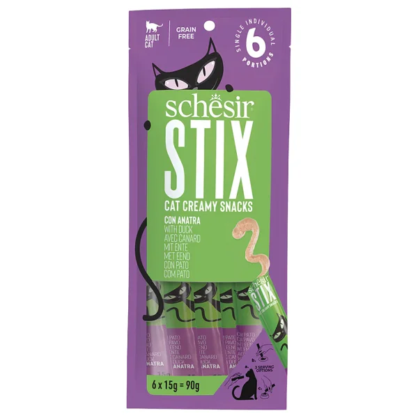 Schesir Stix 6x15 gr Krema Kedi Ödül Maması - Görsel 5