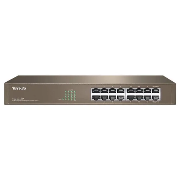 Tenda TEG1016D 16 Port 10/100/1000 Yonetilemez Rack Mount Switch - Görsel 2