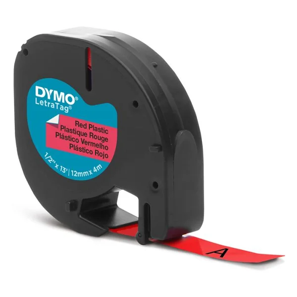 DYMO 59424 Letratag 12 mm x 4 mm Kırmızı Şerit - Görsel 2