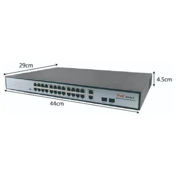 Uranium POE-2421SFP 24 Port Gigabit Switch - Görsel 3