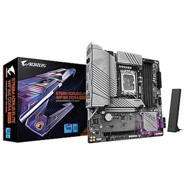 Gigabyte B760M Aorus Elite WIFI6E Gen5 Intel LGA1700 DDR5 Micro ATX Anakart - Görsel 2