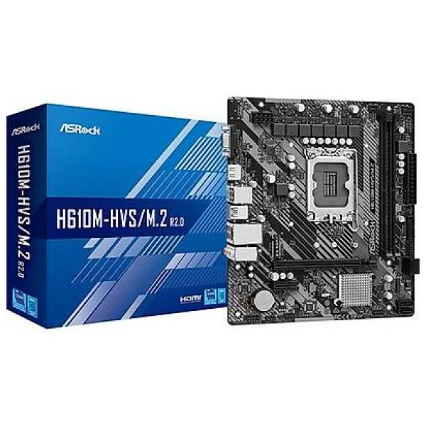 Asrock H610M HVS/M2 Intel LGA1700 DDR4 Micro ATX Anakart - Görsel 2