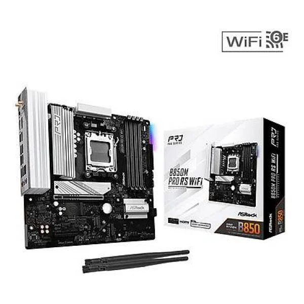 Asrock B850M Pro RS Wi-Fi AMD AM5 DDR5 Micro ATX Anakart - Görsel 2