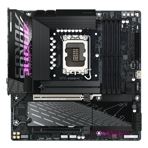 Gigabyte B860M Aorus Elite WIFI6E Intel LGA1851 DDR5 Micro ATX Anakart - Görsel 2