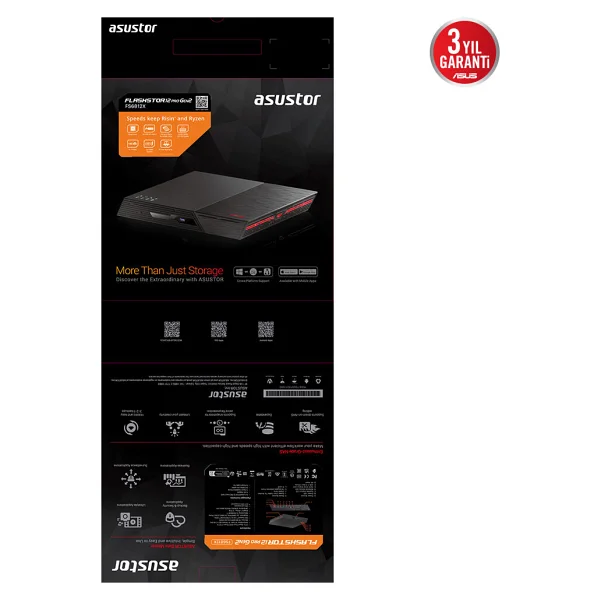 Asustor Flashstor 12 Pro Gen 2 FS6812X 16 GB 2 Yuvalı NAS Depolama Ünitesi - Görsel 5