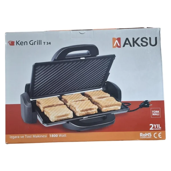 Aksu T34 Ken Grill 1800 W Tost Makinesi - Görsel 4
