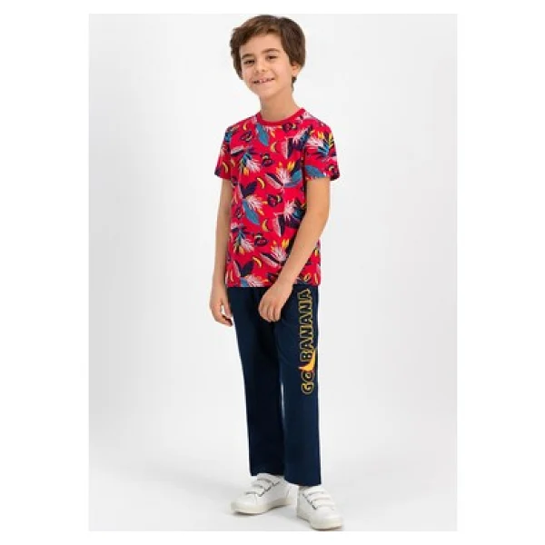 RolyPoly Go Banana Kırmızı Erkek Çocuk Pijama Takımı - 3 - 4 Yaş - Görsel 3