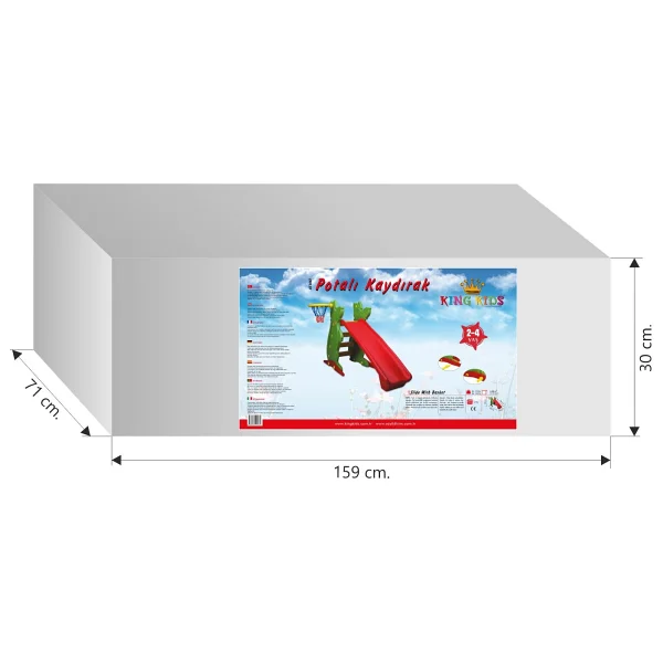 King Kids KS 9061 Yeşil Potalı Kaydırak - Görsel 6