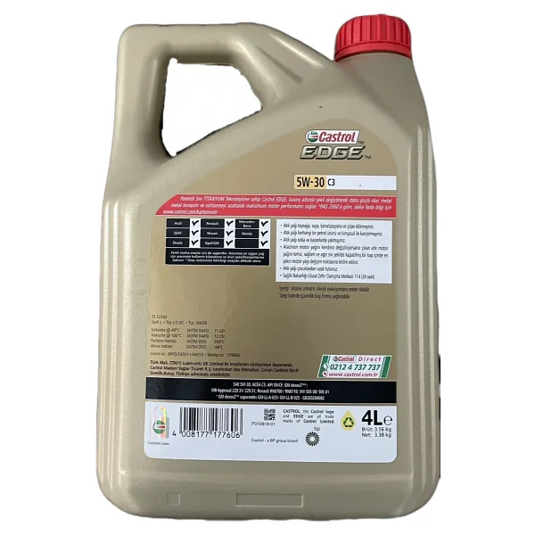 Castrol Edge 5W-40 4 lt Motor Yağı - 2025 - Görsel 5