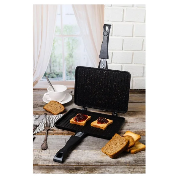 Tubshop Ocak Üstü Tost Makinesi - Gri - Siyah - Görsel 5
