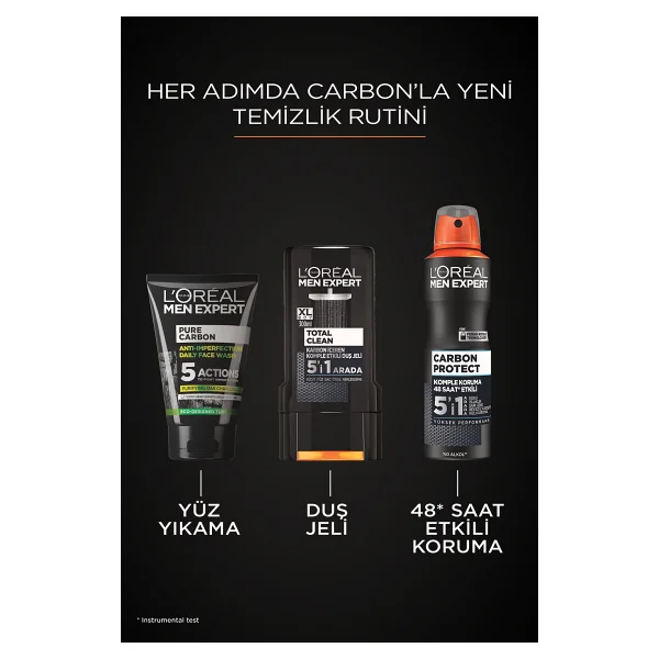 L'Oreal Paris Men Expert Pure Charcoal 100 ml Yüz Temizleme Jeli - Görsel 7