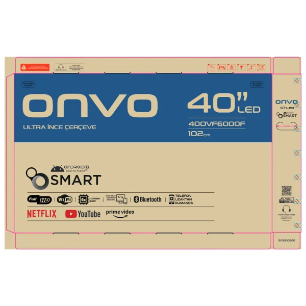 Onvo 40OVF6000F Full HD 40" 102 Ekran Uydu Alıcılı Android Smart LED TV - Görsel 7