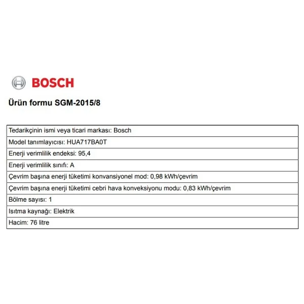 Bosch Siyah 3 Lü Ankastre Set (Hua717ba0t-Pnp6c6o12o-Dwk66pj60t) Buhar Destekli - Fırın Matı İle - Görsel 6