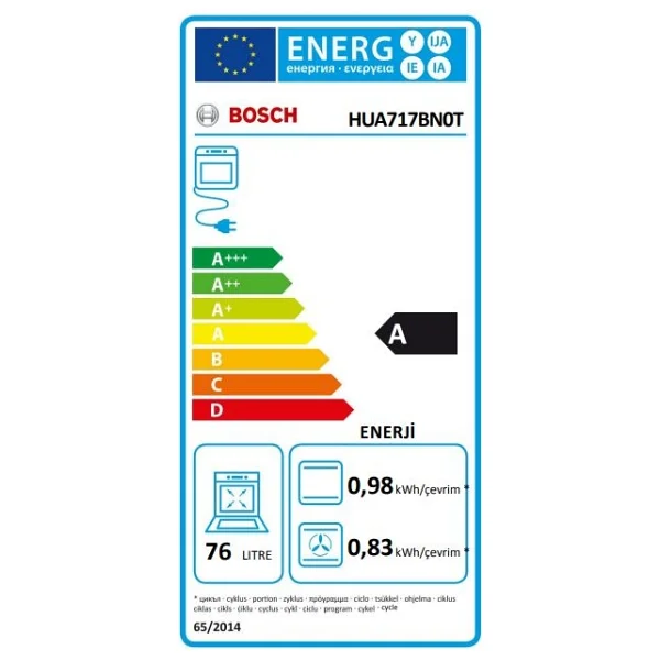 Bosch Gri 3 lü Ankastre Set 337 ( HUA717BN0T - POP6C9P30O - DWK64PJ70T ) - Buhar Destekli - - Görsel 5