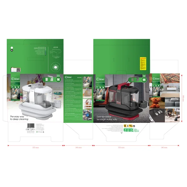 Kiwi KCC-4317 Siyah Koltuk ve Halı Yıkama Makinesi - Görsel 6