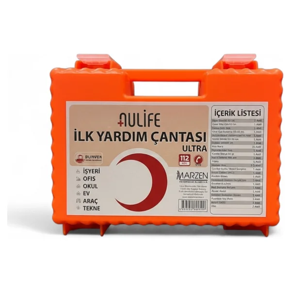 Nulife Ilk Yardım Çantası Seti Ultra - Iş Yeri, Ofis, Araç, Ev ve Tekne Için 112 Acil Uyumlu Ilk Yardım Seti Ecza Dolabı - TURUNCU - Görsel 7