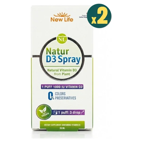 New Life Natur D3 Spray 20 ml 2 Adet - Görsel 3