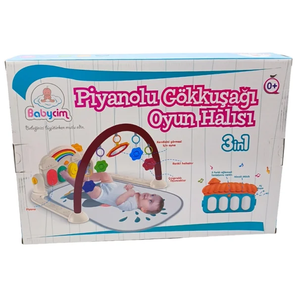 Birlik Oyuncak 3in1 Piyanolu Gökkuşağı Oyun Halısı HE0638 - Görsel 5
