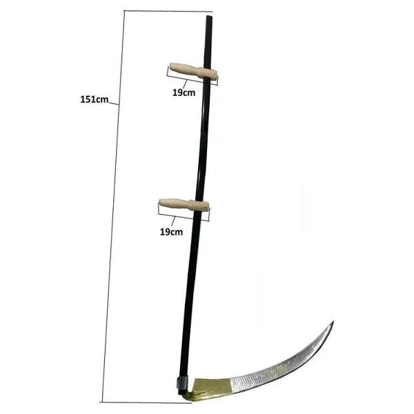 Eco Port Komple Tırpan - Metal Saplı 6 Parça Set - Ahşap Elcik 65 cm - Görsel 3