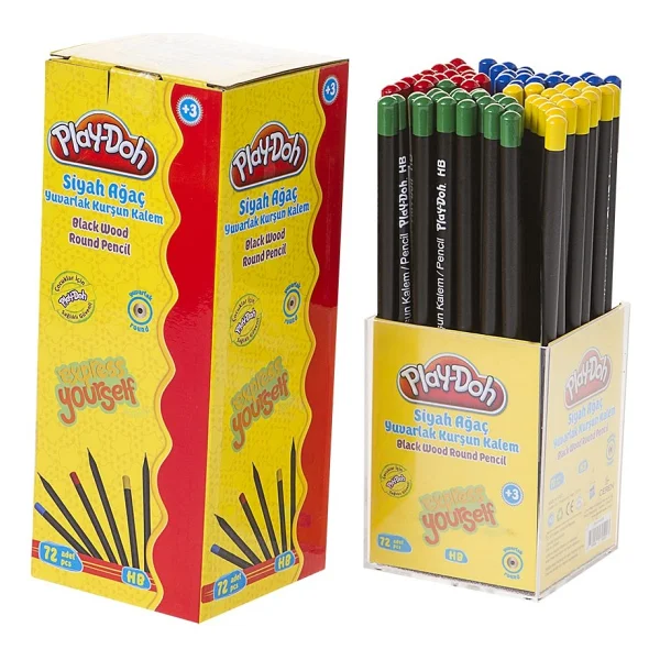 Play-Doh Kurşun Kalem Siyah Yuvarlak 72 Lİ PLAY-KK009 - Görsel 2