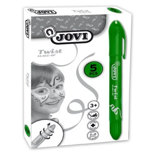 Jovi Twist Stick 5'li Yüz Boyama Kalemi Koyu Yeşil - Görsel 6