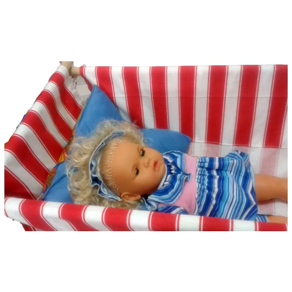 Atlantis Ahşap Hamak-Beşik Bebek Çocuk Hamağı Beşiği (Çingene Salıncağı) - Kırmızı - Görsel 4