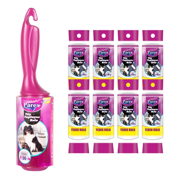 Parex Premium Tüy Toplayıcı Rulo 48 Yaprak + 8 Adet Yedek Rulo 30 Yaprak Kendinden Yapışkanlı Kullanım - Görsel 2