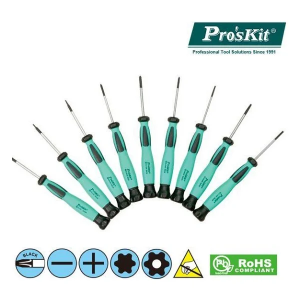 Proskit SD-0839 Antistatik 9 Parça Tornavida Seti - Görsel 2