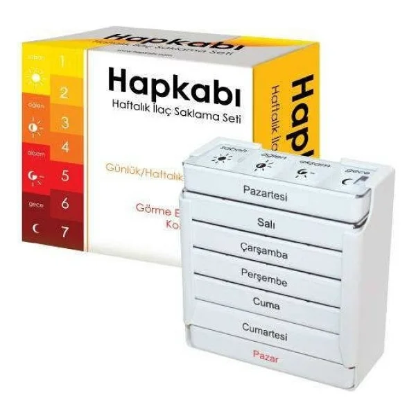 Hapkabı Haftalık İlaç Saklama Seti - Görsel 3