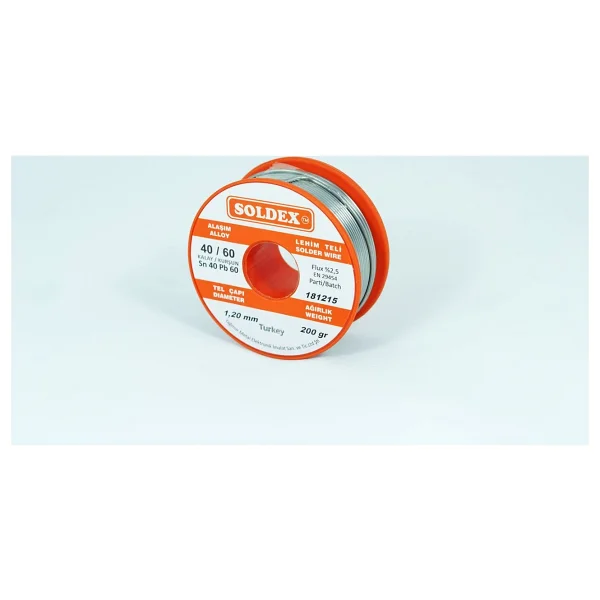 Soldex 1.2 mm 200 gr Lehim Teli Sn40 Pb60 - Görsel 2