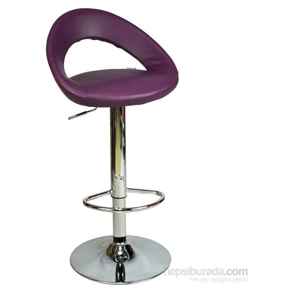 Bürocci Larissa Bar Taburesi-Mor-9501Q0124 - Görsel 5