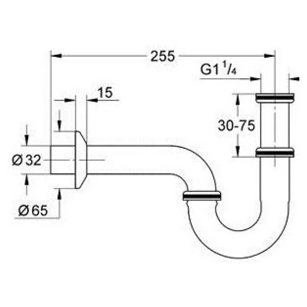 Grohe 28947000 255 Mm Lavabo Sifonu - Görsel 2