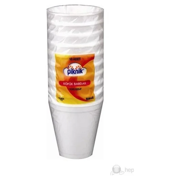 Piknik 10'lu Köpük Bardak - Görsel 2