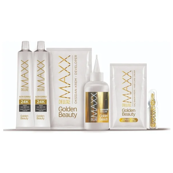 Maxx Deluxe Golden Altın İçerikli Saç Boyası 7.0 Kumral - Görsel 2