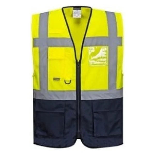 Mavi Yaka Yönetici Ikaz Yeleği - Mühendis Yeleği - 3XL - Görsel 3