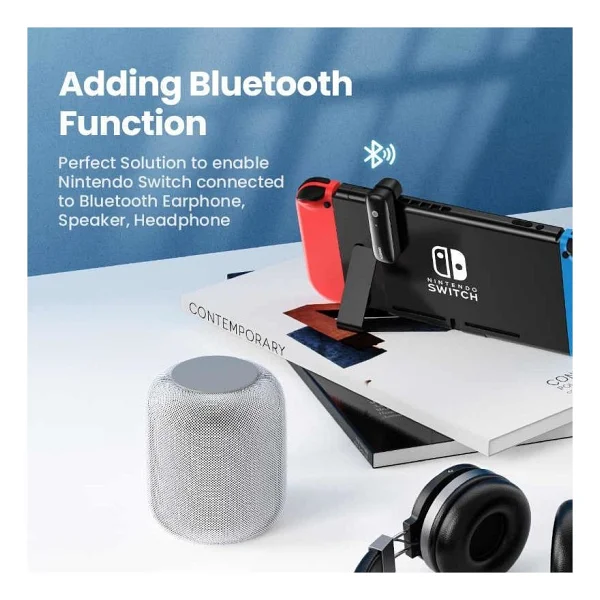 Ugreen Nintendo Switch için Bluetooth 5.0 Verici Ses Adaptörü Siyah - Görsel 4