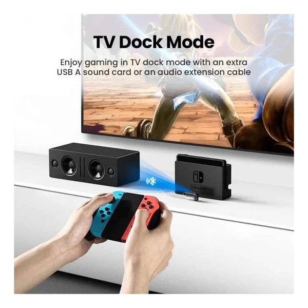 Ugreen Nintendo Switch için Bluetooth 5.0 Verici Ses Adaptörü Siyah - Görsel 5