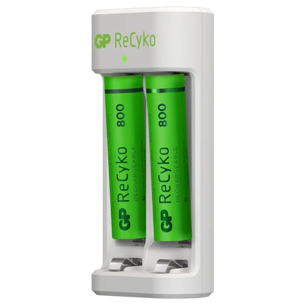 GP E211 Usb Pil Şarj Cihazı + 800 mAh AAA 2'li Şarjlı İnce Kalem Pil - Görsel 3