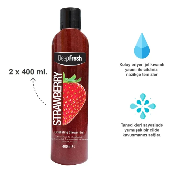 Deep Fresh Arındırıcı Çilek 400 ml 2 Adet Duş Jeli - Görsel 2