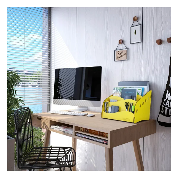 Mingitav Design Otto Wavy Masaüstü Organizer Evrak Rafı - Sarı - Görsel 2