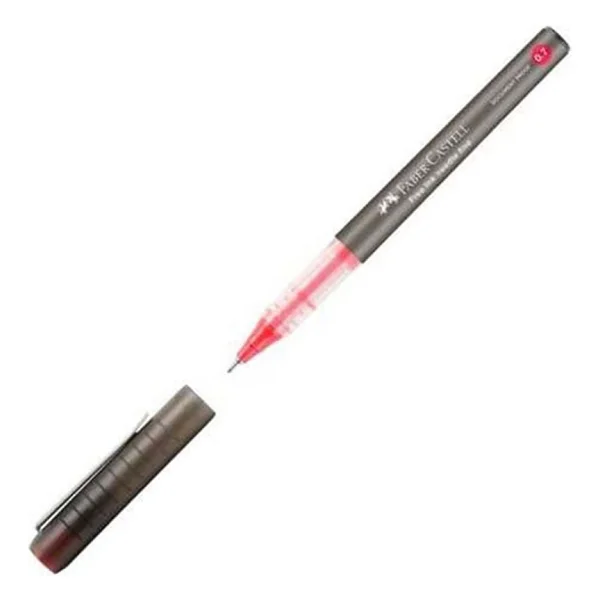 Faber-Castell Free Ink Needle Kırmızı 0.7 mm Roller Kalem - Görsel 4