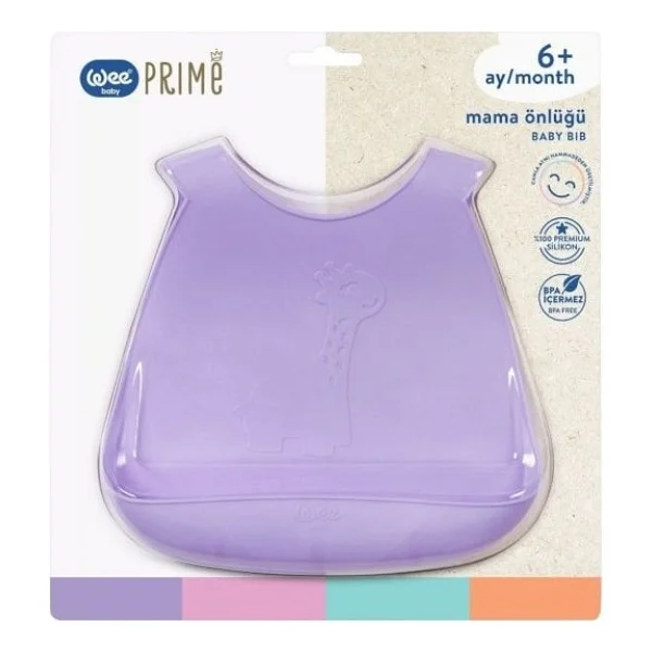 Wee Baby 927 Prime Silikon Mama Önlüğü Mor - Görsel 2