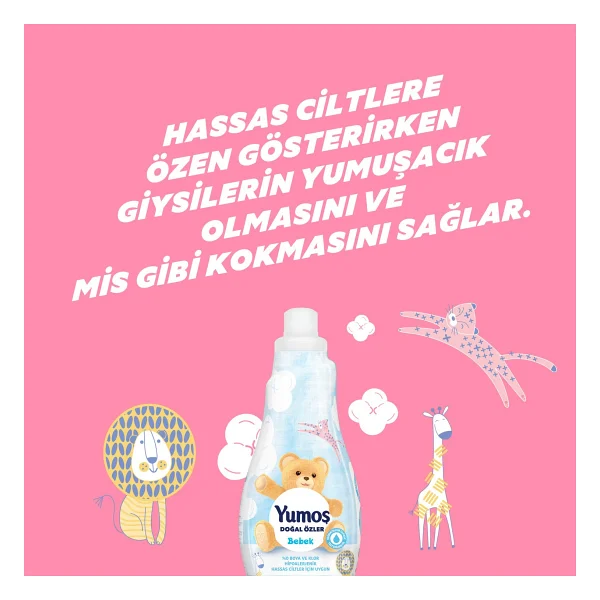 Yumoş Bebek Doğal Özler Konsantre Yumuşatıcı 1200 ml - Görsel 7
