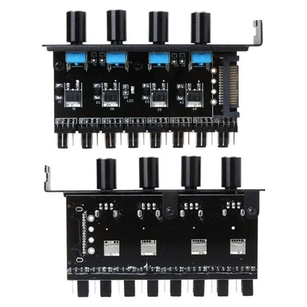 Keepro 8 kanal 4 pin PC fan çoklayıcı düğmeli hız kontrol cihazı - Görsel 5