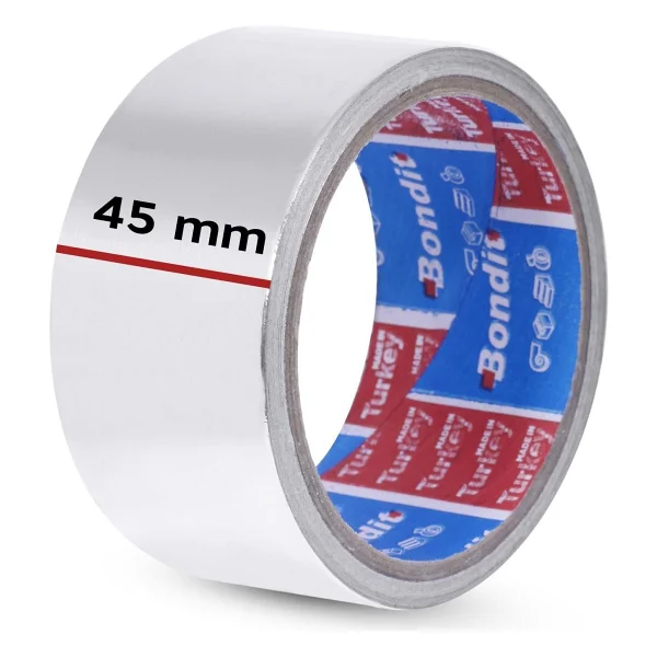 Bondit Alüminyum Folyo Bant Yanmaz Izolasyon Bandı 45 Mm X 10 Metre - Görsel 2