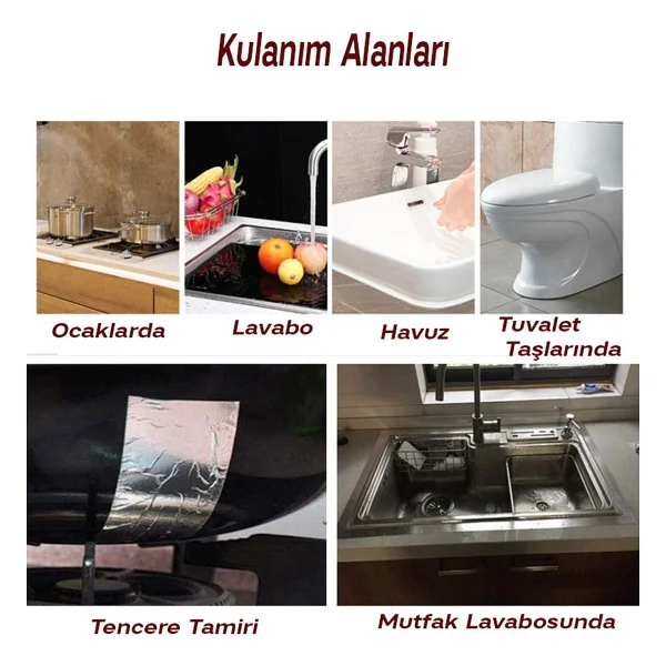 Bondit Alüminyum Folyo Bant Yanmaz Izolasyon Bandı 45 Mm X 10 Metre - Görsel 5
