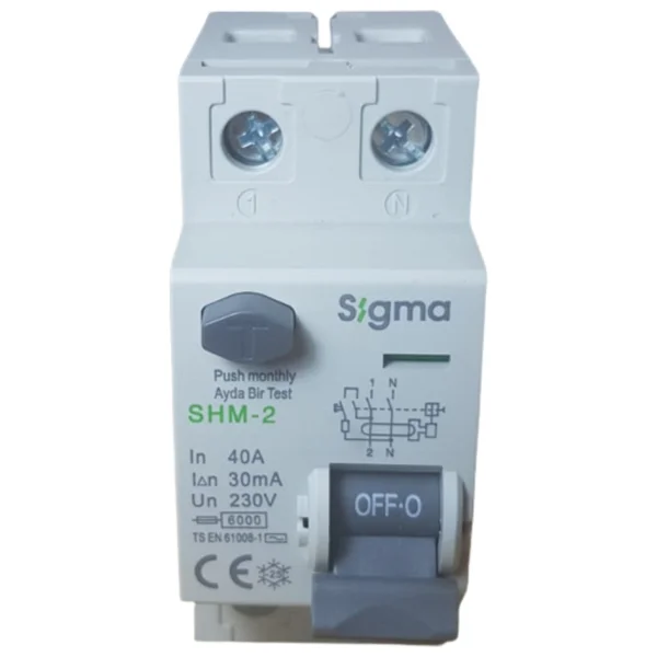 Sigma SHM-2 2x40 A 30 mA Kaçak Akım Rölesi - Görsel 2