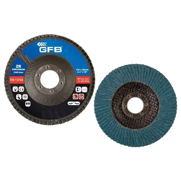 Gfb 10 Adet Zirkonyum Flap Disk Zımpara 115MM-120 Kum - Görsel 2