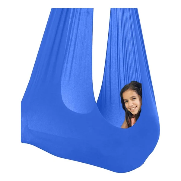 Bundera Yoga Swing Salıncak Çocuk Aktivite Gelişim Salıncağı Duyusal Salıncak (Mavi) - Görsel 4